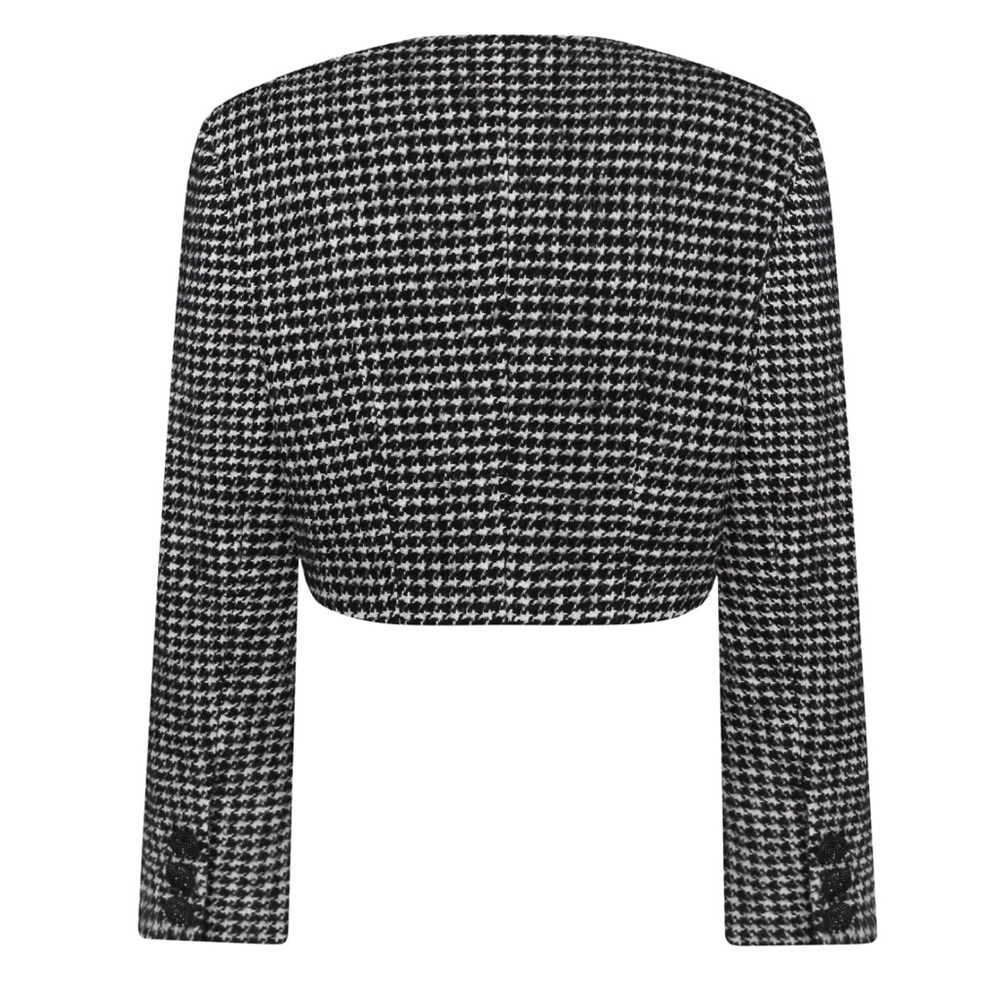 HOUNDSTOOTH CROPPED BLAZER and SKIRT - Picture 7 of 16